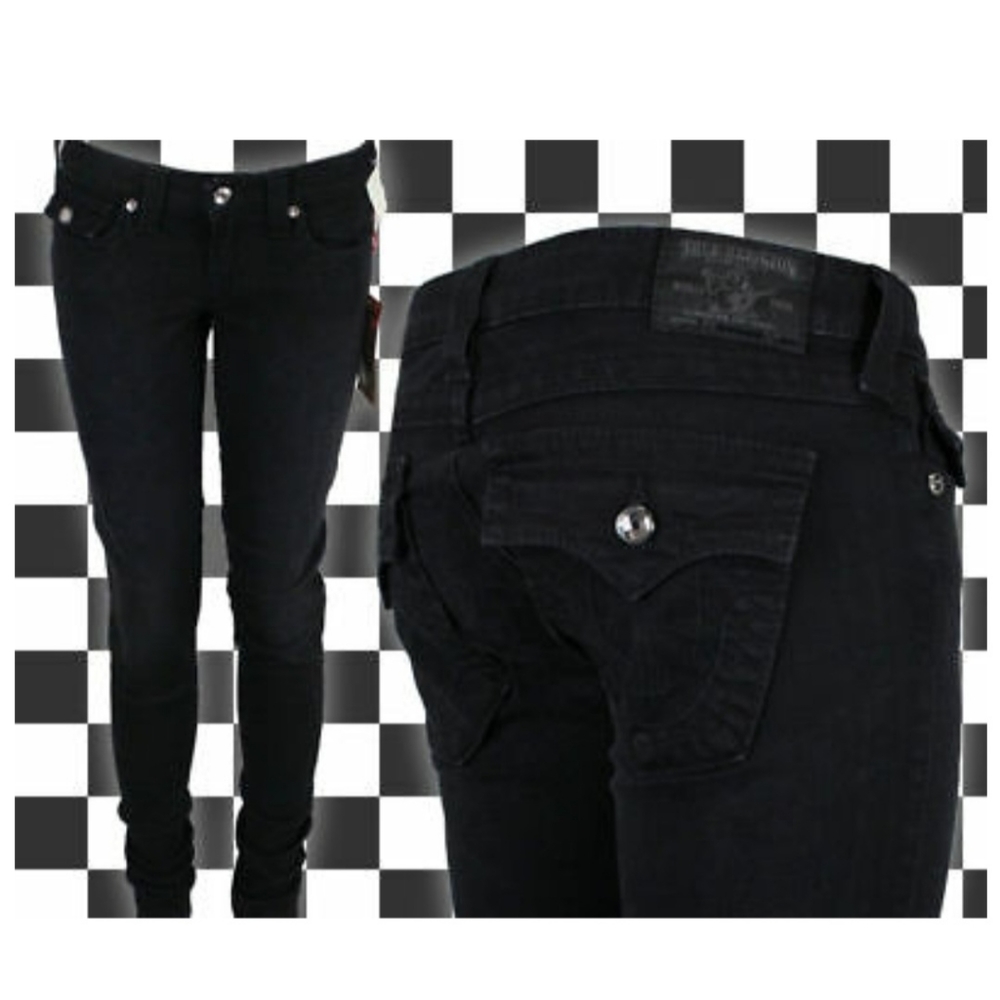 ❤True Religion "Julie Chessboard Swarvoski" Women's Jeans♥️ (GUC)